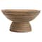 Hello Honey® 9.75" Ridged Mango Wood Footed Bowl